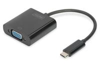 Digitus DA-70853 USB / VGA Adapter [1x USB-C stekker - 1x VGA-bus] Zwart 15.00 cm - thumbnail