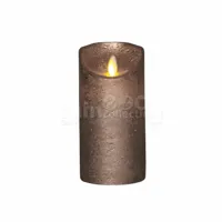 LED Kaars Wax Brons 15cm