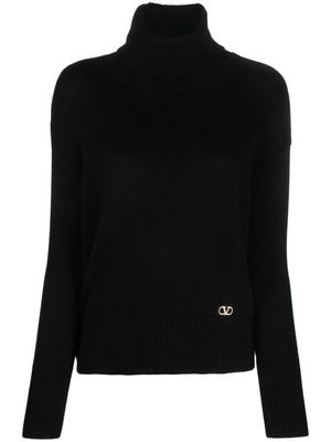 Valentino Garavani pull en cachemire à détail VLogo - Noir