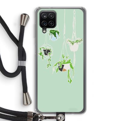 Hang In There: Samsung Galaxy A12 Transparant Hoesje met koord