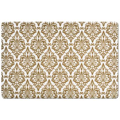 Zeller tafel placemats met barok print - goud - 43,5 x 28,5 cm - Vintage onderleggers