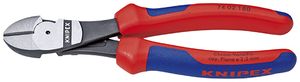 Knipex Kracht-zijsnijtang zwart geatramenteerd met meer-componentengrepen 180 mm - 7402180