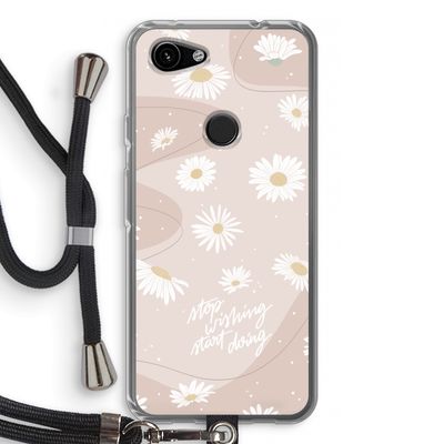 Daydreaming becomes reality: Pixel 3a Transparant Hoesje met koord