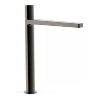 Wastafelkraan Tres Project | Opbouw | Mengkraan | Hoog model | 1-knop | Rond | Black metal