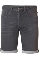 Petrol Industries Slim Fit Korte jeans donkergrijs, Effen - thumbnail