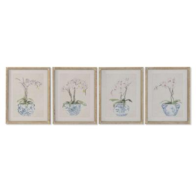 Schilderij Home ESPRIT Blauw Wit Orientaals 35 x 2,5 x 45 cm (4 Stuks) Schilderij Home ESPRIT Blauw Wit Orientaals 35 x 2,5 x 45 cm (4 Stuks)