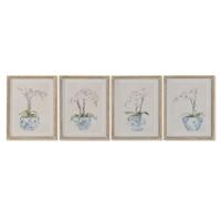Schilderij Home ESPRIT Blauw Wit Orientaals 35 x 2,5 x 45 cm (4 Stuks) Schilderij Home ESPRIT Blauw Wit Orientaals 35 x 2,5 x 45 cm (4 Stuks)