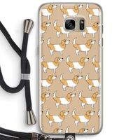Doggy: Samsung Galaxy S7 Edge Transparant Hoesje met koord