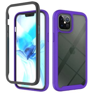 iPhone 12 Pro hoesje - Backcover - 2 delig - Schokbestendig - TPU - Paars