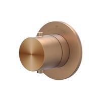 Afbouwdeel IVY Concord Inbouw Stopkraan Symmetry Met Rond Rozet RVS316 Geborsteld Mat Koper PVD IVY