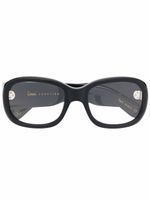 Lesca lunettes de vue à monture ovale - Noir