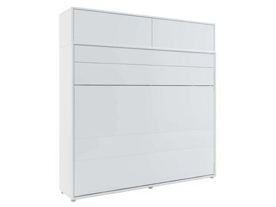 Opklapbed CONCEPTION PRO 160x200 cm wit mat (horizontaal) met opzetkast