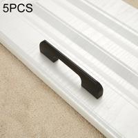 5 stuks 2049-128 lade kast deur aluminiumlegering handvat rechte deur handvat (zwart)