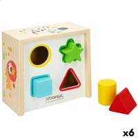Houten Kinderpuzzel Woomax Vormen 13,5 x 7,5 x 13 cm (6 Stuks)