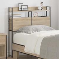 Opberghoofdbord met plank Sonoma eiken 75 cm Bewerkt hout