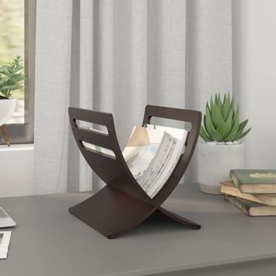 Tijdschriftenrek vloermodel hout bruin