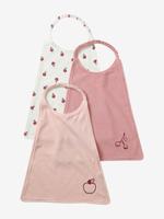 Set van 3 grote slabbetjes veel roze