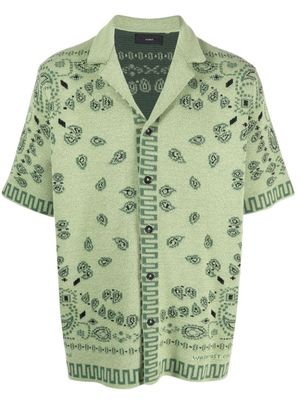 Alanui chemise à motif cachemire en jacquard - Vert
