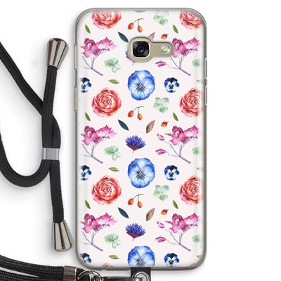 Bloemetjes: Samsung Galaxy A5 (2017) Transparant Hoesje met koord