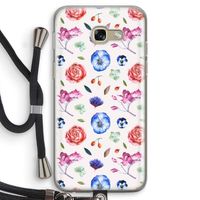 Bloemetjes: Samsung Galaxy A5 (2017) Transparant Hoesje met koord