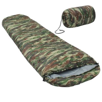 vidaXL Slaapzak lichtgewicht 15 ℃ 850 g camouflage