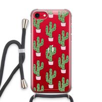 Cactus Lover: iPhone SE 2020 Transparant Hoesje met koord