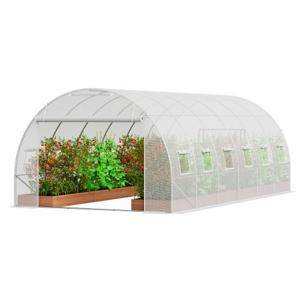 VEVOR kas tunnelkas koudframe tomatenhuis PE 590x295x198cm wit