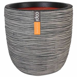 Capi bloempot nature rib 43x41 cm antraciet kofz933