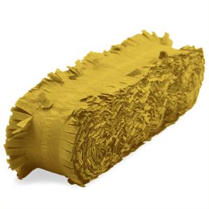 Folat Feest/verjaardag versiering - crepe slingers - goud - 24 mtr - papier - feestartikelen