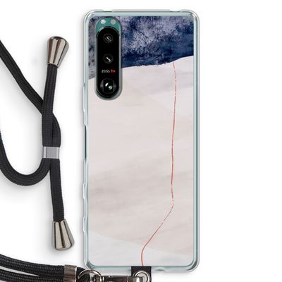 Stone White: Sony Xperia 5 III Transparant Hoesje met koord