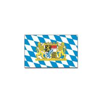 Vlag Beieren blauw/wit - 90 x 150 cm - feestartikelen - Oktoberfest thema versiering