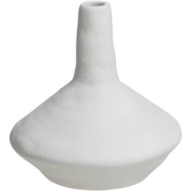 Vaas Nora - off-white - keramiek - 14,5xØ14 cm - Leen Bakker