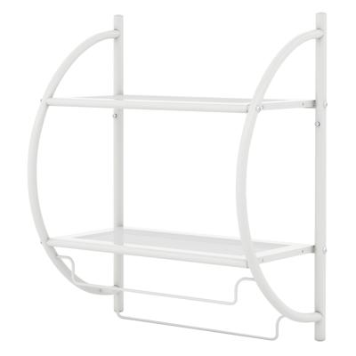 Handdoekhouder Badkamer Wand Handdoekhouder Badrek 45 x 25,5 x 55 cm Metaal Wit