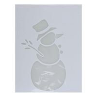 Sneeuwspray kerst raamsjablonen sneeuwpoppen plaatjes 35 cm   -