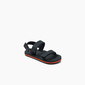 REEF Little Ahi Convertible Kinder Slipper Grey/Orange 11/12