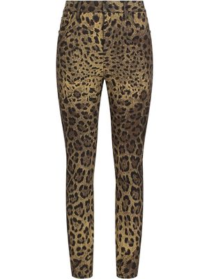 Dolce & Gabbana jean skinny à imprimé léopard - Tons neutres