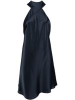 Michelle Mason robe courte en soie à dos-nu - Bleu