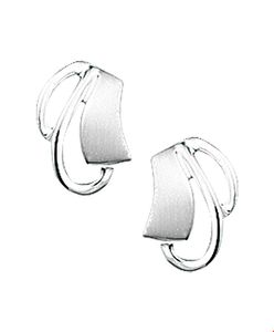 TFT Oorknoppen Poli/mat Zilver Gerhodineerd Mat Glanzend 9.5 mm x 7 mm