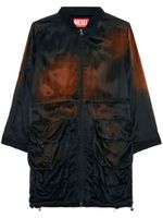 Diesel robe-chemise D-Saran en satin - Noir