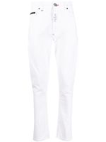 Philipp Plein jean skinny à plaque logo - Blanc - thumbnail