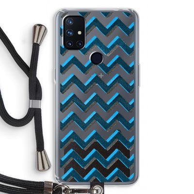 Onderbroken lijn: OnePlus Nord N10 5G Transparant Hoesje met koord