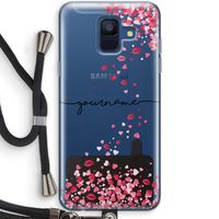 Hartjes en kusjes: Samsung Galaxy A6 (2018) Transparant Hoesje met koord
