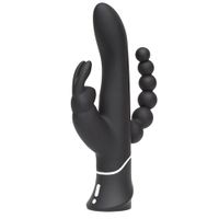 Happy Rabbit - Triple Curve Rabbit Vibrator Zwart - thumbnail