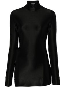 Jil Sander blouse à col montant - Noir