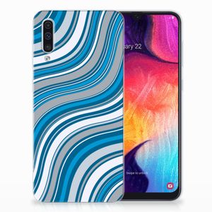 Samsung Galaxy A50 TPU bumper Waves Blue