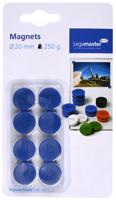 Magneet legamaster 20mm 250gr blauw 8 stuks