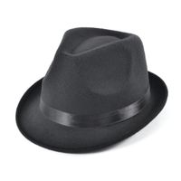Rubies Carnaval verkleed hoed voor een Maffia/gangster - antraciet - polyester - volwassenen   - - thumbnail