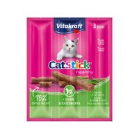 Vitakraft Cat Stick Mini - Kip & Kattengras - 3 stuks - thumbnail