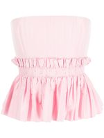 Alex Perry bustier péplum en soie - Rose