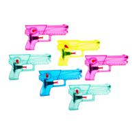 Waterpistool set - 6x - klein model - 15 x 8 x 3 cm - diverse kleuren - waterpistooltje